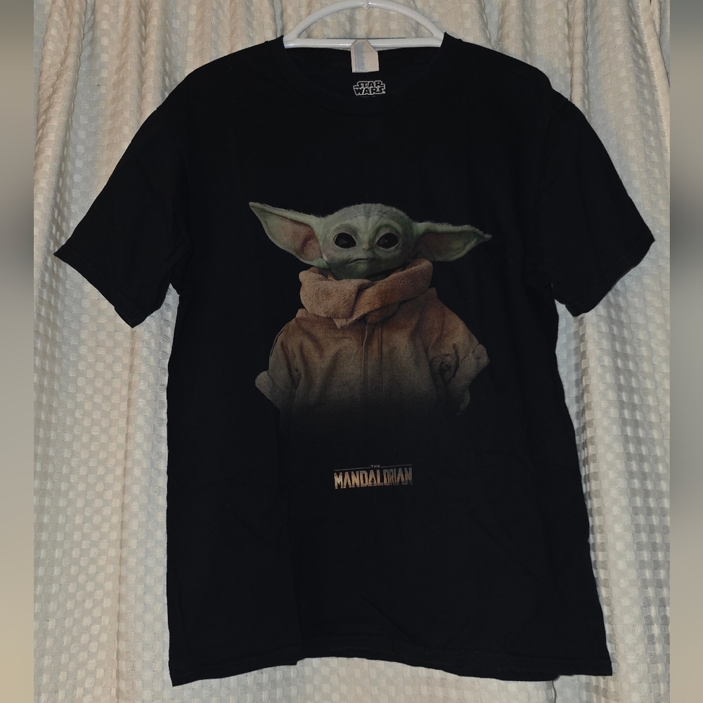 Star Wars The Mandalorian Grogu T-shirt ~ Black ~ Adult Large
